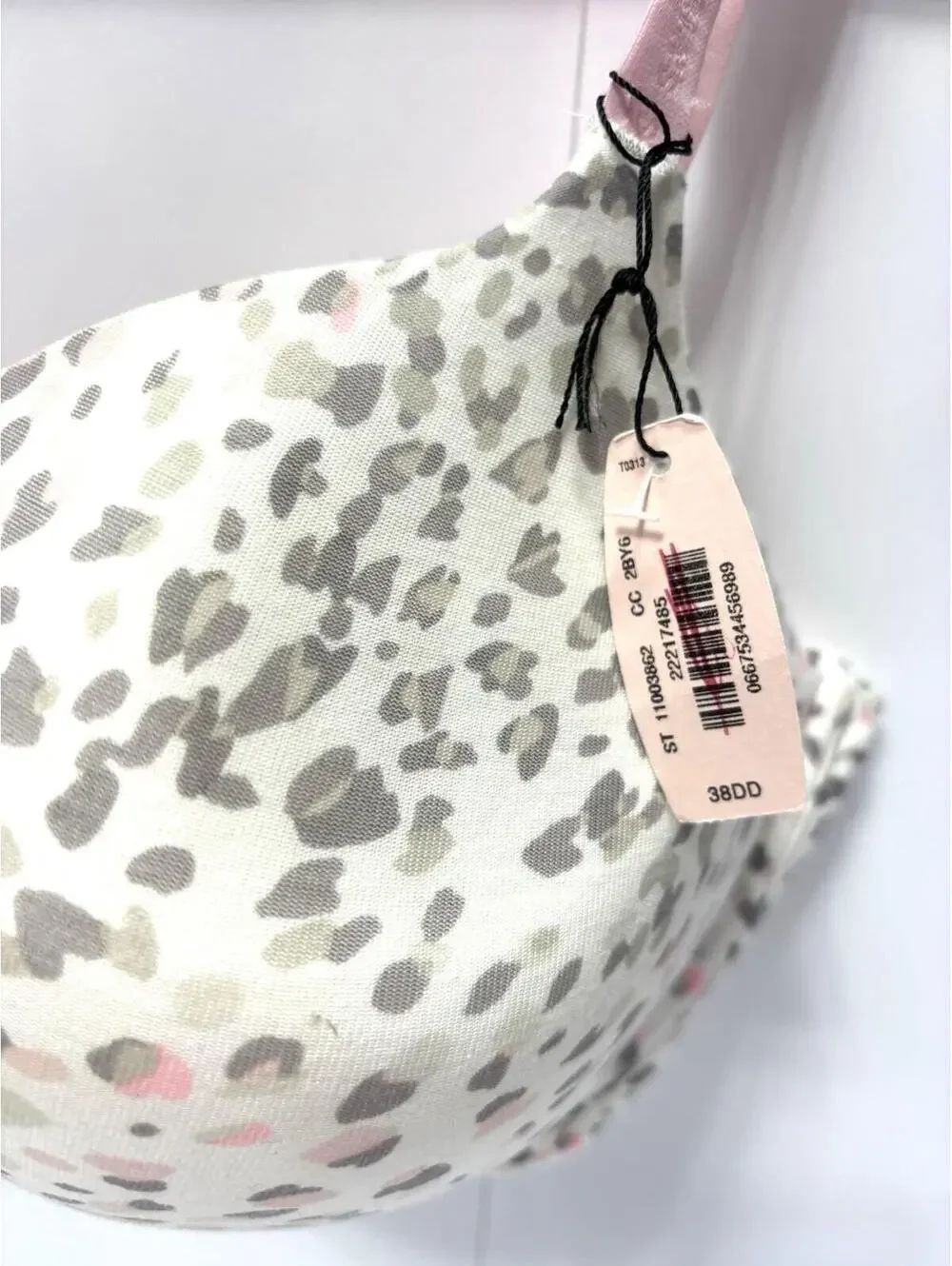 Victoria's Secret Push-Up Bra 38DD Gray Pink Cheetah Print Sexy Padded Lingerie - Picture 4 of 7